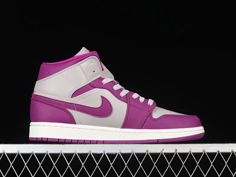 All categories Air Jordan Jordan series basketball shoes Air Jordan 1 Mid Air Jordan 1 Mid "Magenta" AJ1 Joe 1 purple gray China basketball shoes BQ6472-501